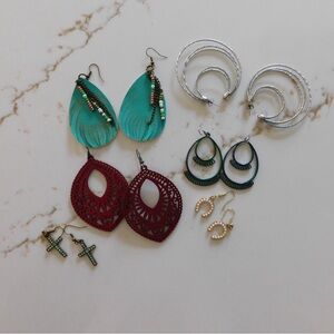 Elegant Multicolor Earring Set